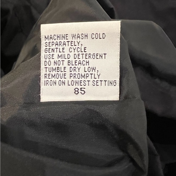 Vintage Utility Jacket Made in Egypt Black Hooded Pockets Cinched Waist Large - Picture 14 of 16